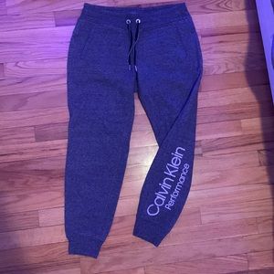 dark grey calvin klein performance sweatpants